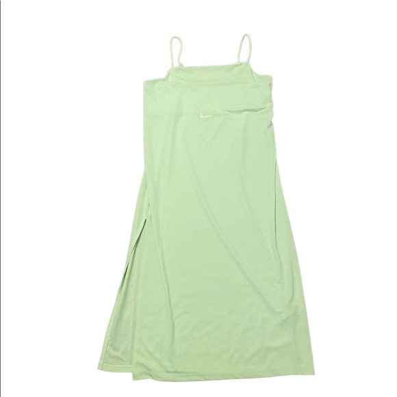 h&m neon green dress Jacquard Green Dress main image 1